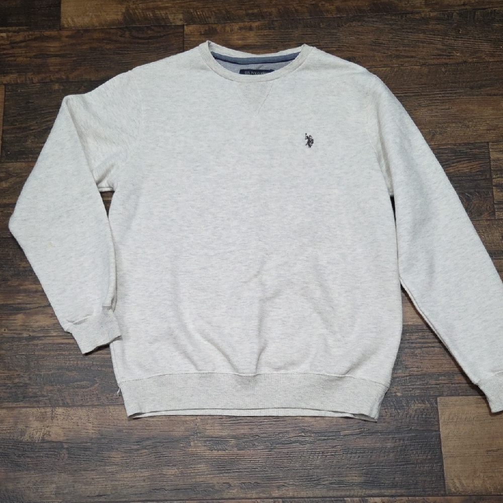 U.S. Polo Assn. Cream Crewneck Sweater